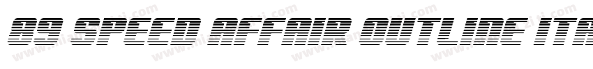 89 Speed Affair Outline Ital字体转换